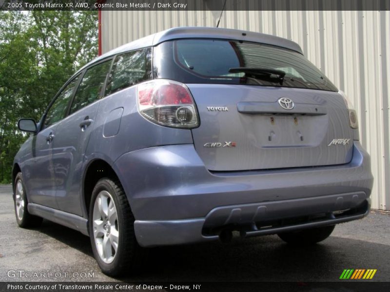 Cosmic Blue Metallic / Dark Gray 2005 Toyota Matrix XR AWD