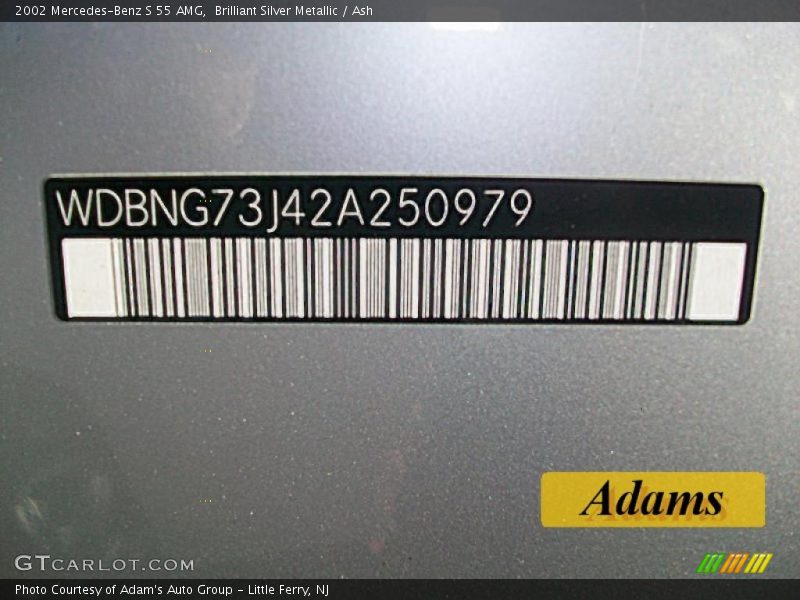 Brilliant Silver Metallic / Ash 2002 Mercedes-Benz S 55 AMG