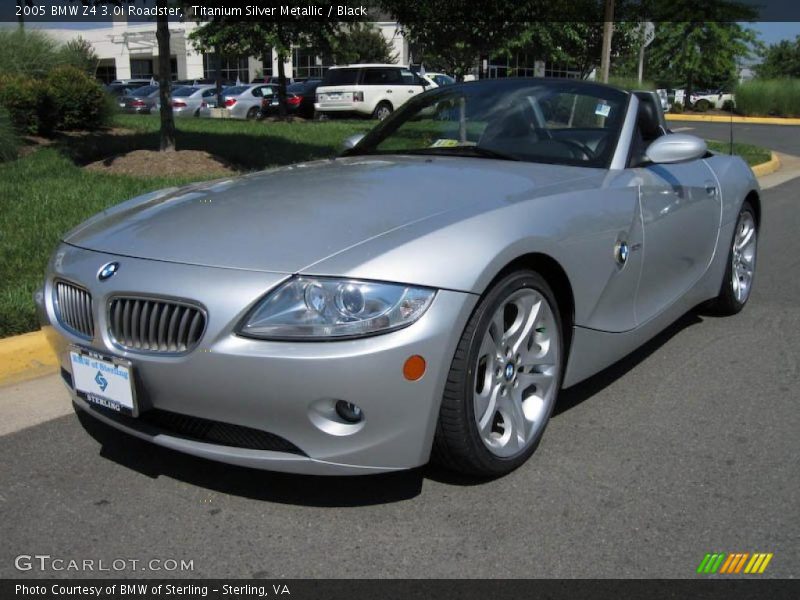 Titanium Silver Metallic / Black 2005 BMW Z4 3.0i Roadster