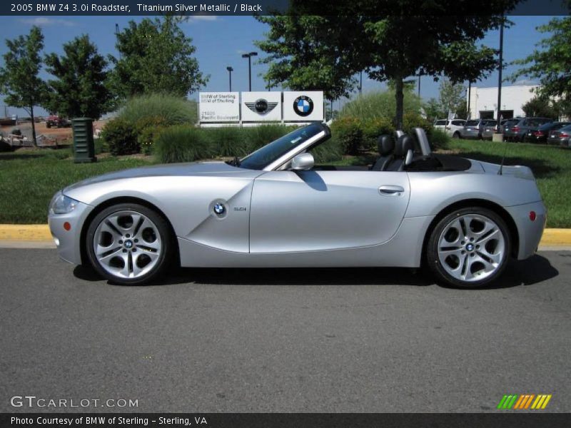 Titanium Silver Metallic / Black 2005 BMW Z4 3.0i Roadster