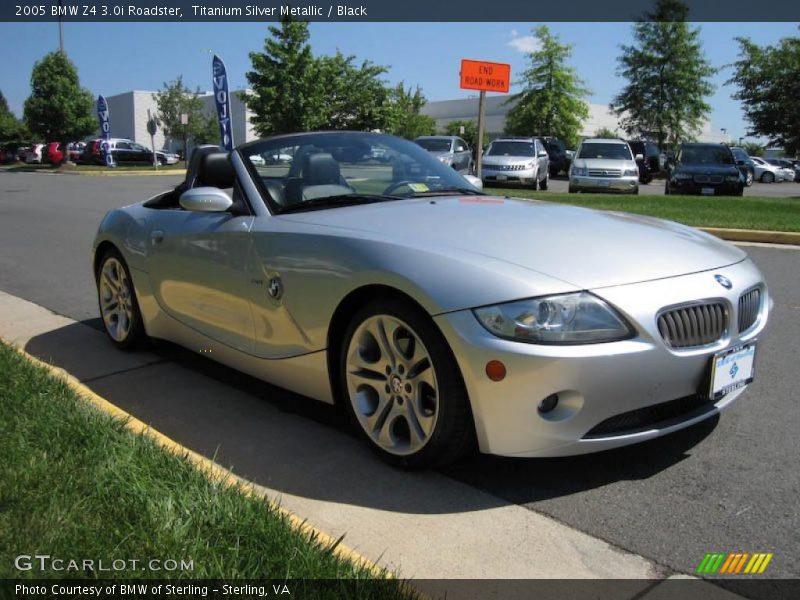 Titanium Silver Metallic / Black 2005 BMW Z4 3.0i Roadster