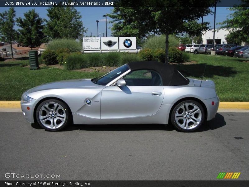 Titanium Silver Metallic / Black 2005 BMW Z4 3.0i Roadster