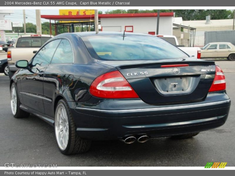 Capri Blue Metallic / Charcoal 2004 Mercedes-Benz CLK 55 AMG Coupe