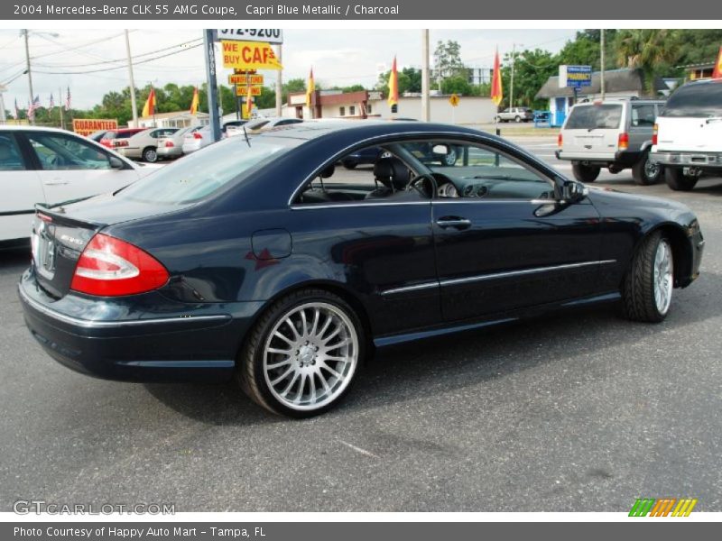 Capri Blue Metallic / Charcoal 2004 Mercedes-Benz CLK 55 AMG Coupe