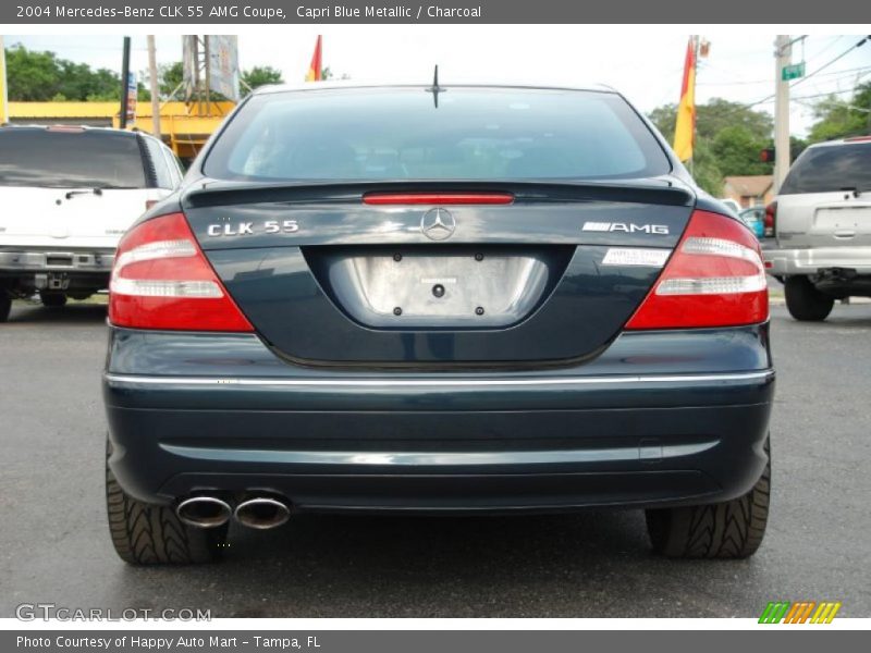 Capri Blue Metallic / Charcoal 2004 Mercedes-Benz CLK 55 AMG Coupe