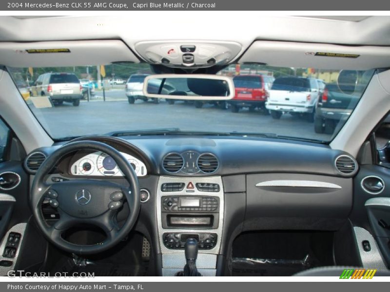 Capri Blue Metallic / Charcoal 2004 Mercedes-Benz CLK 55 AMG Coupe