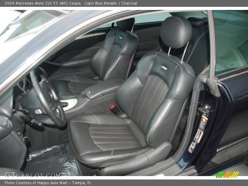Capri Blue Metallic / Charcoal 2004 Mercedes-Benz CLK 55 AMG Coupe