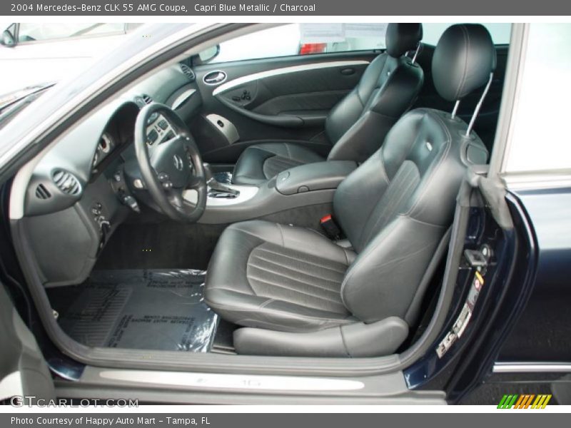 Capri Blue Metallic / Charcoal 2004 Mercedes-Benz CLK 55 AMG Coupe