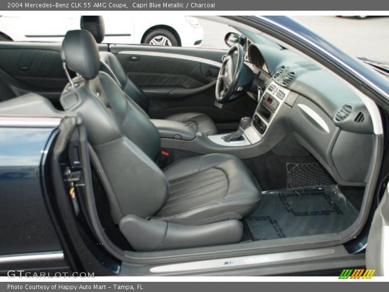 Capri Blue Metallic / Charcoal 2004 Mercedes-Benz CLK 55 AMG Coupe