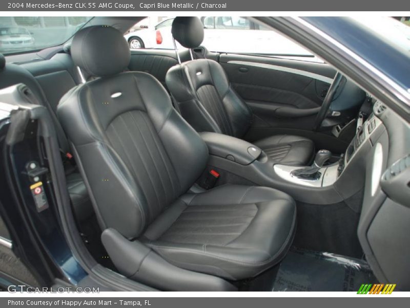 Capri Blue Metallic / Charcoal 2004 Mercedes-Benz CLK 55 AMG Coupe