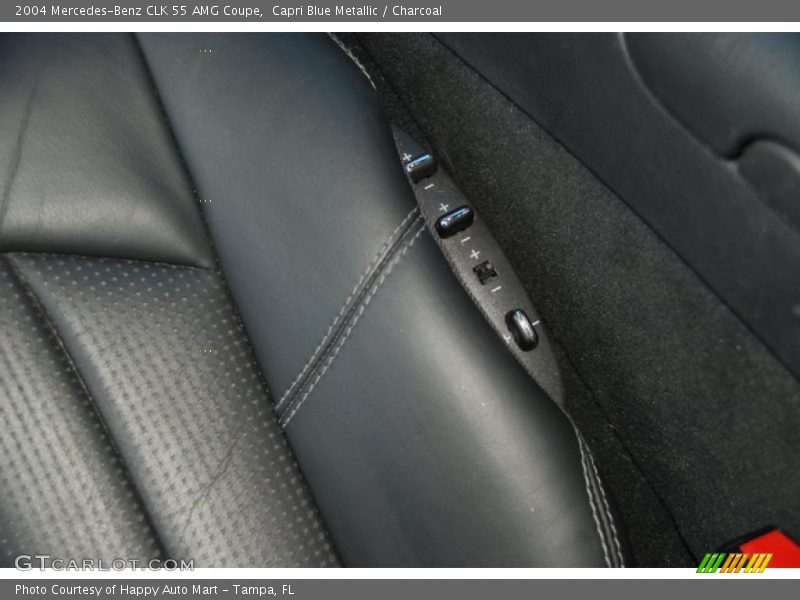 Capri Blue Metallic / Charcoal 2004 Mercedes-Benz CLK 55 AMG Coupe