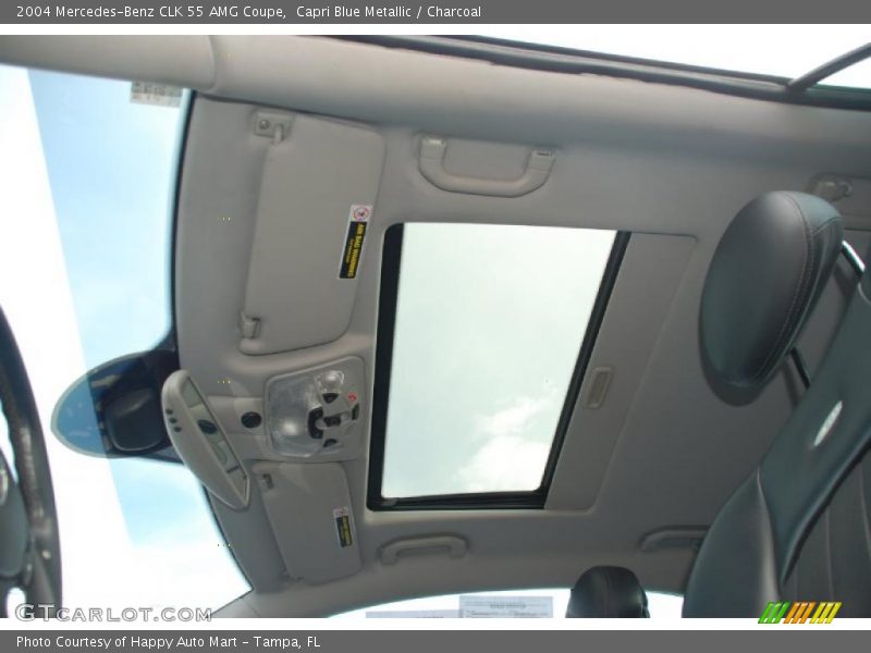 Capri Blue Metallic / Charcoal 2004 Mercedes-Benz CLK 55 AMG Coupe