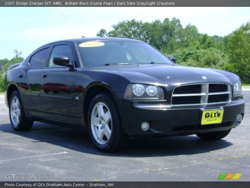 Brilliant Black Crystal Pearl / Dark Slate Gray/Light Graystone 2007 Dodge Charger SXT AWD