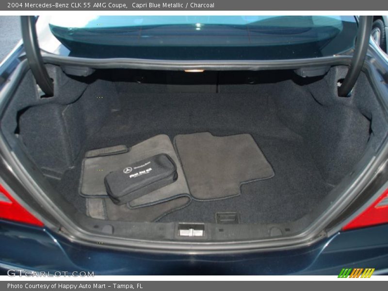 Capri Blue Metallic / Charcoal 2004 Mercedes-Benz CLK 55 AMG Coupe