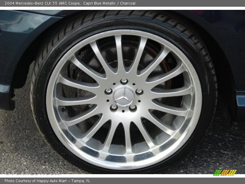Capri Blue Metallic / Charcoal 2004 Mercedes-Benz CLK 55 AMG Coupe