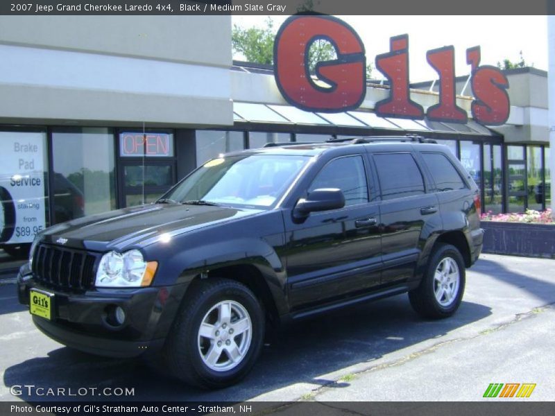 Black / Medium Slate Gray 2007 Jeep Grand Cherokee Laredo 4x4