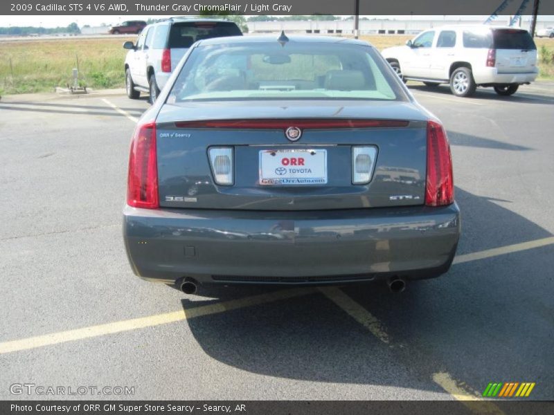 Thunder Gray ChromaFlair / Light Gray 2009 Cadillac STS 4 V6 AWD