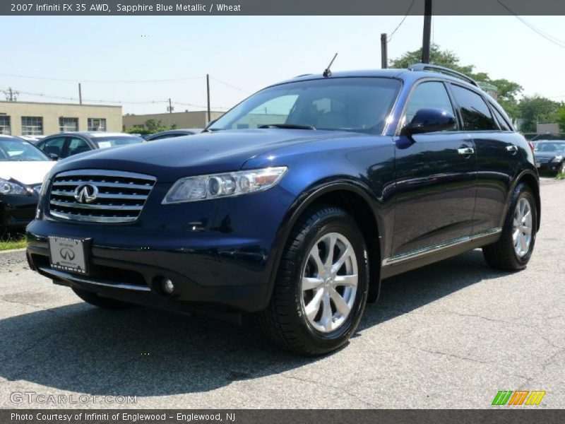 Sapphire Blue Metallic / Wheat 2007 Infiniti FX 35 AWD