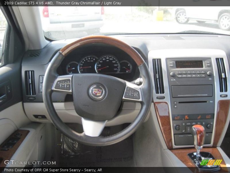 Thunder Gray ChromaFlair / Light Gray 2009 Cadillac STS 4 V6 AWD