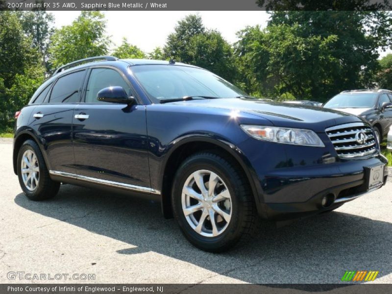 Sapphire Blue Metallic / Wheat 2007 Infiniti FX 35 AWD
