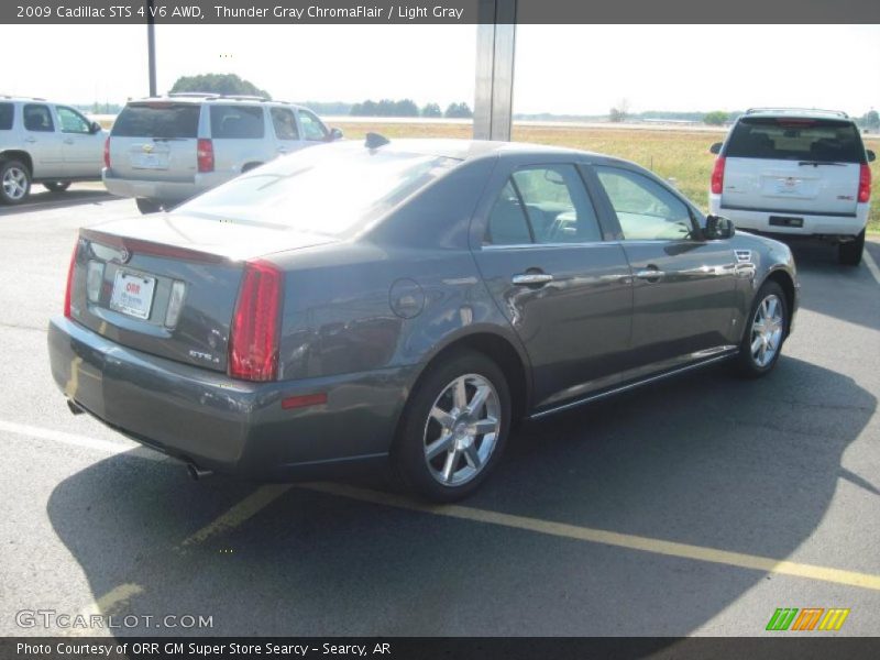 Thunder Gray ChromaFlair / Light Gray 2009 Cadillac STS 4 V6 AWD