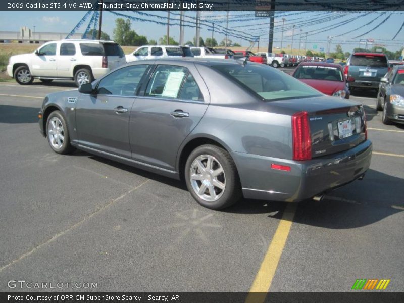 Thunder Gray ChromaFlair / Light Gray 2009 Cadillac STS 4 V6 AWD