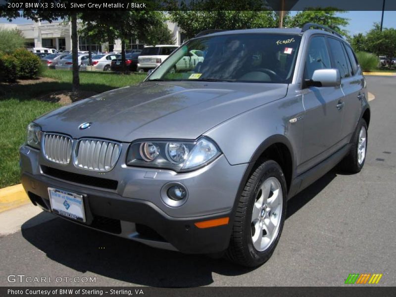 Silver Grey Metallic / Black 2007 BMW X3 3.0si