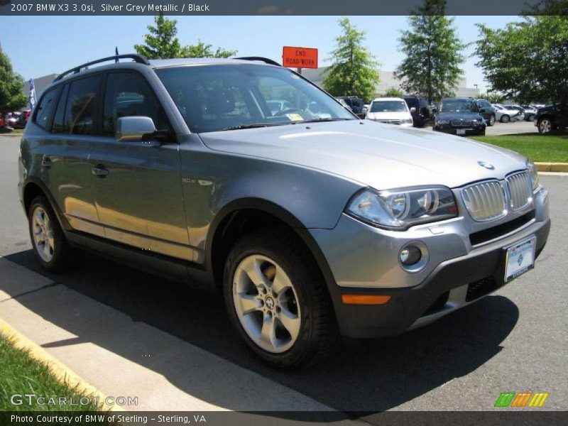 Silver Grey Metallic / Black 2007 BMW X3 3.0si