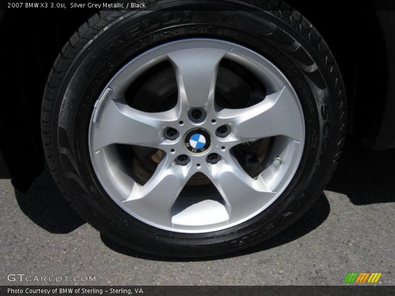 Silver Grey Metallic / Black 2007 BMW X3 3.0si