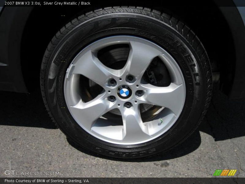 Silver Grey Metallic / Black 2007 BMW X3 3.0si
