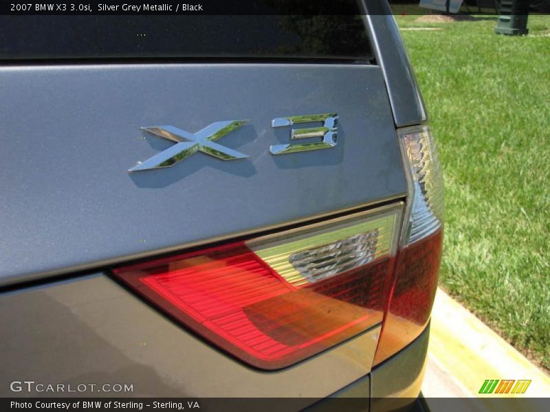 Silver Grey Metallic / Black 2007 BMW X3 3.0si
