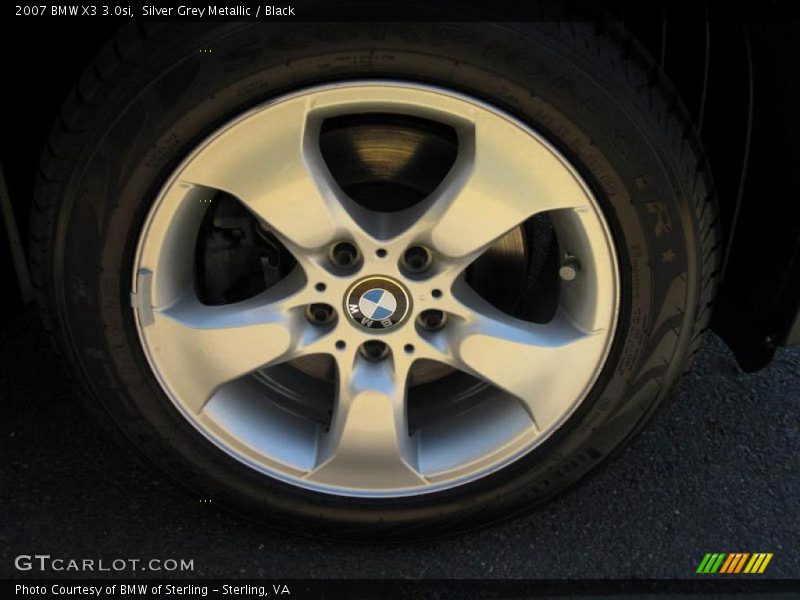 Silver Grey Metallic / Black 2007 BMW X3 3.0si