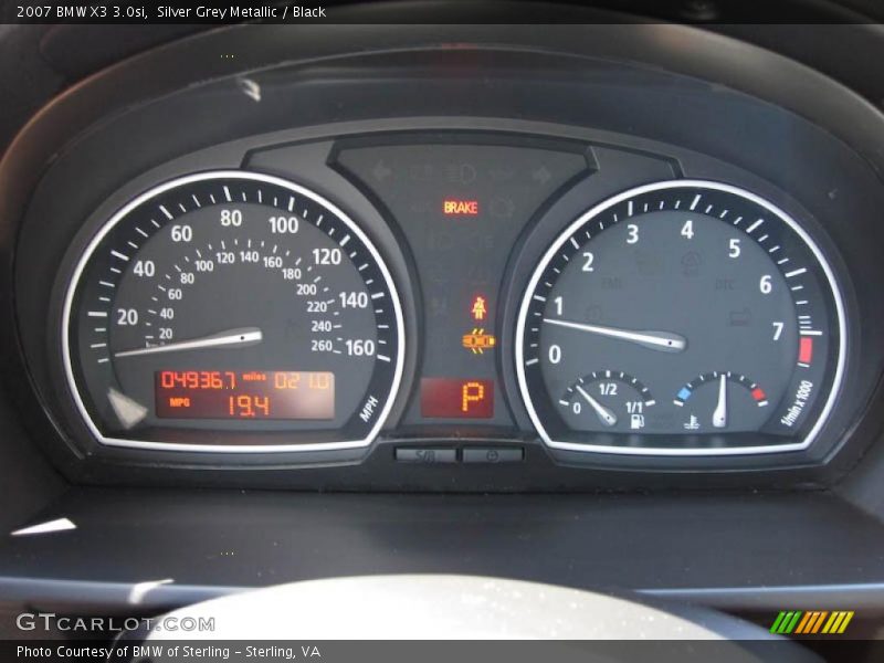 Silver Grey Metallic / Black 2007 BMW X3 3.0si