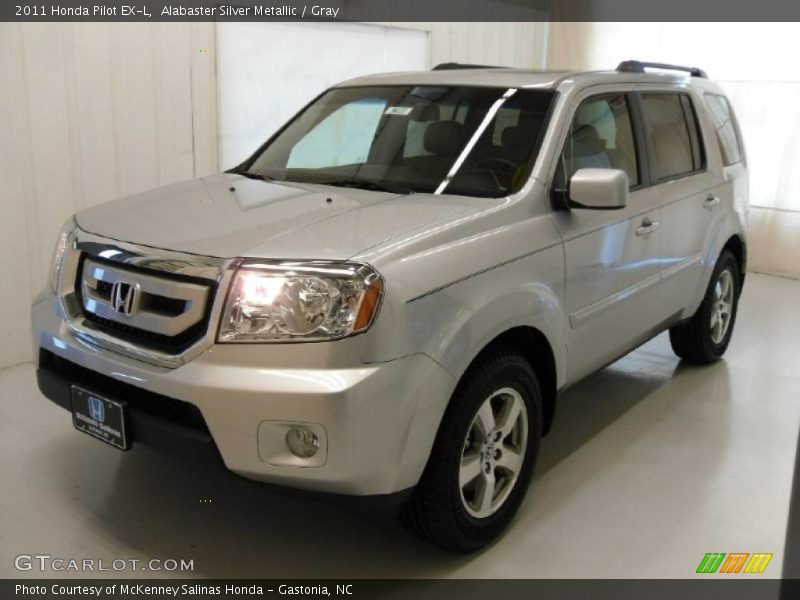 Alabaster Silver Metallic / Gray 2011 Honda Pilot EX-L