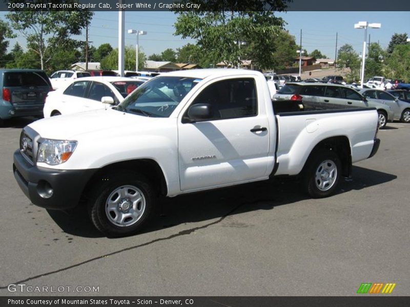 Super White / Graphite Gray 2009 Toyota Tacoma Regular Cab