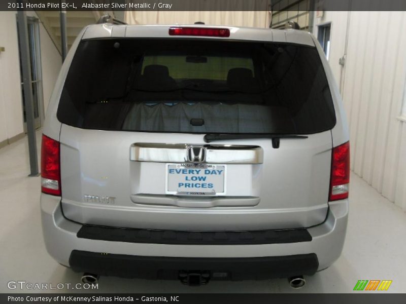 Alabaster Silver Metallic / Gray 2011 Honda Pilot EX-L