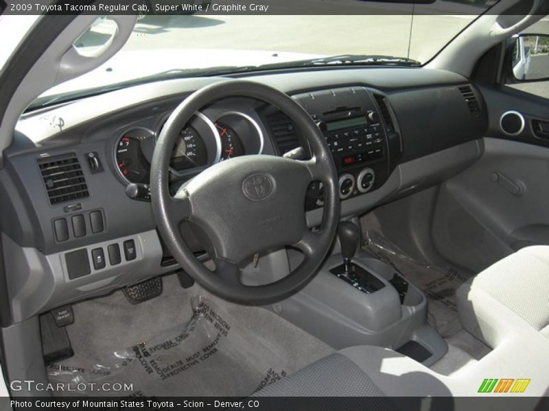 Super White / Graphite Gray 2009 Toyota Tacoma Regular Cab