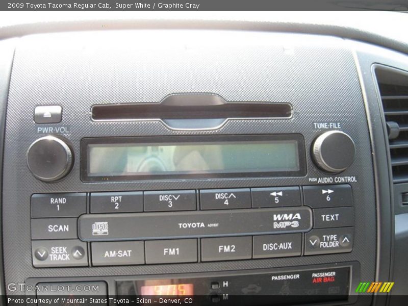 Super White / Graphite Gray 2009 Toyota Tacoma Regular Cab