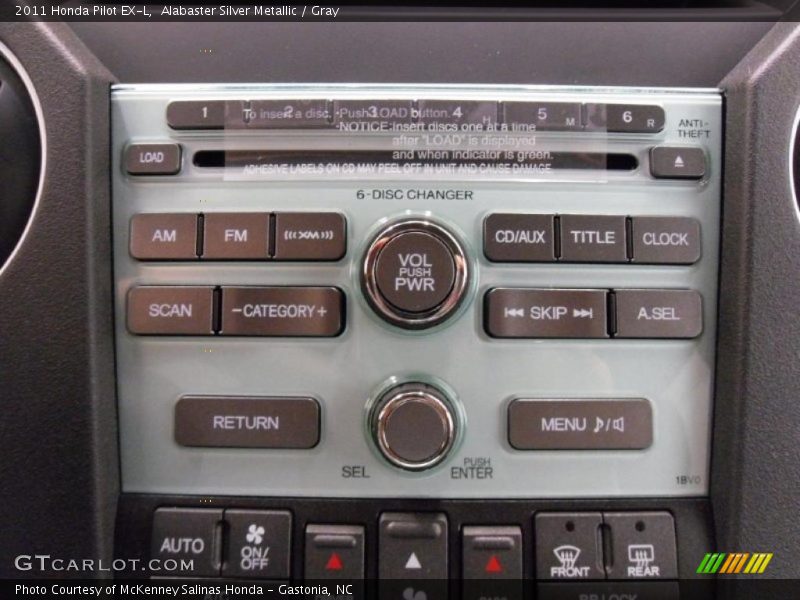 Alabaster Silver Metallic / Gray 2011 Honda Pilot EX-L