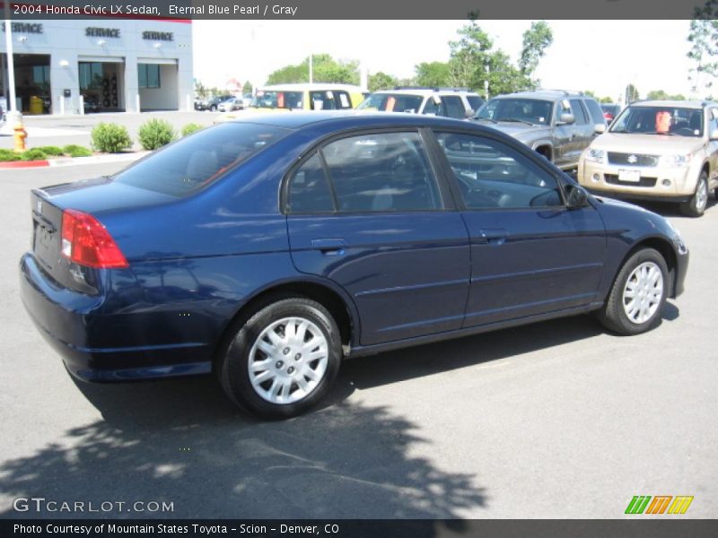 Eternal Blue Pearl / Gray 2004 Honda Civic LX Sedan