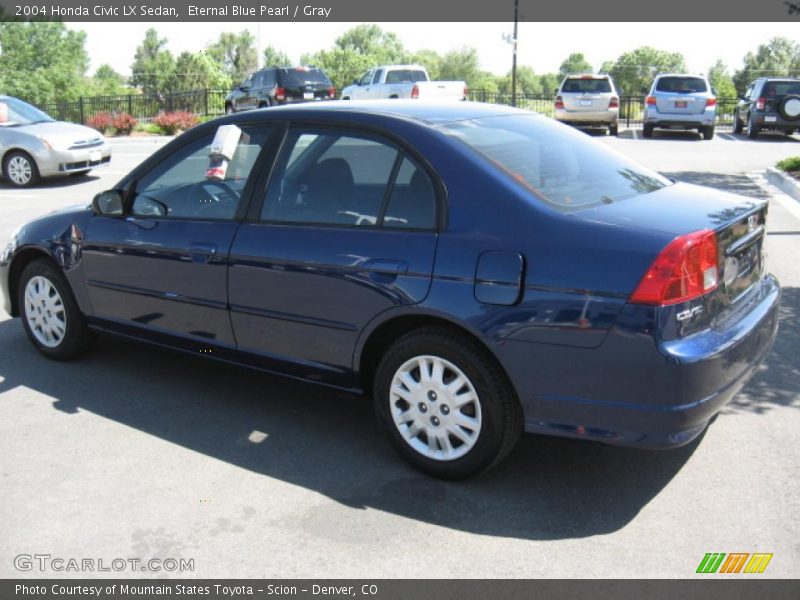 Eternal Blue Pearl / Gray 2004 Honda Civic LX Sedan