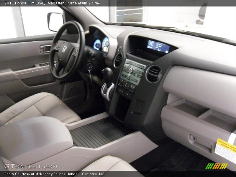 Alabaster Silver Metallic / Gray 2011 Honda Pilot EX-L