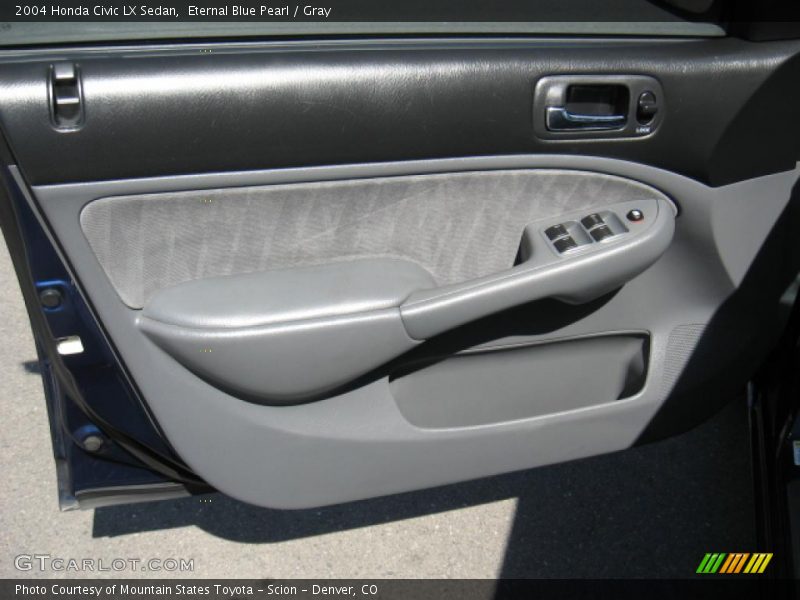 Eternal Blue Pearl / Gray 2004 Honda Civic LX Sedan