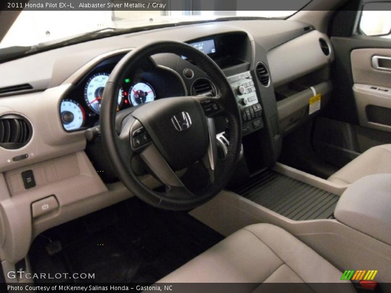 Alabaster Silver Metallic / Gray 2011 Honda Pilot EX-L