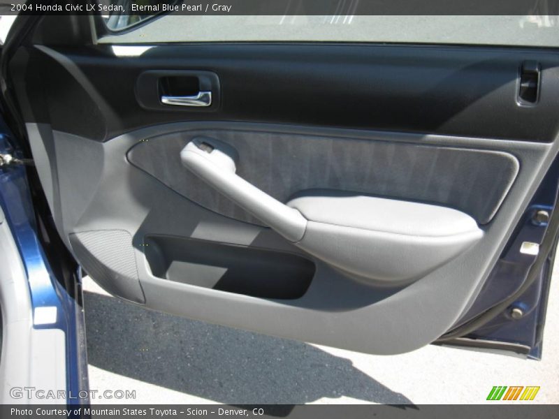 Eternal Blue Pearl / Gray 2004 Honda Civic LX Sedan