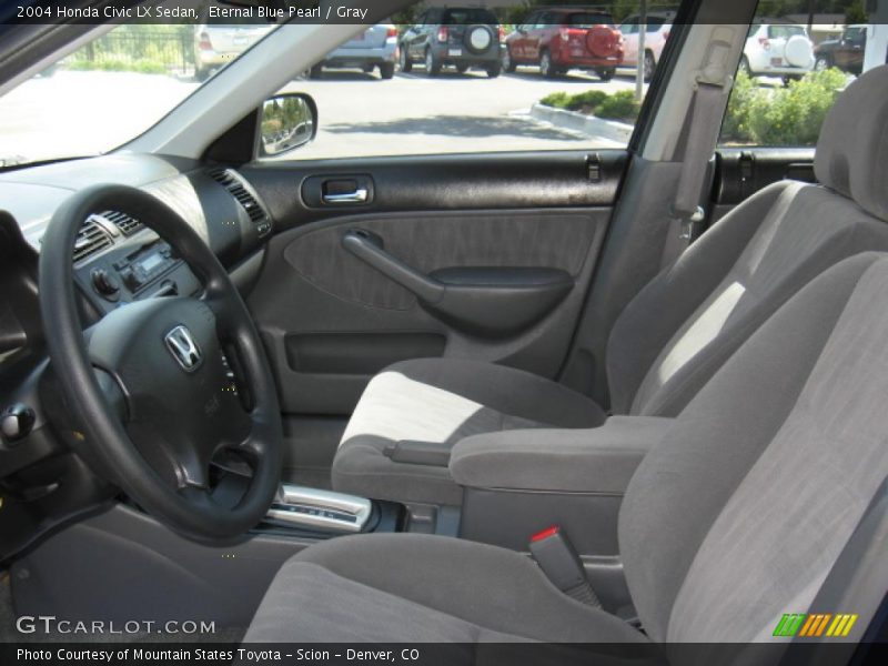 Eternal Blue Pearl / Gray 2004 Honda Civic LX Sedan