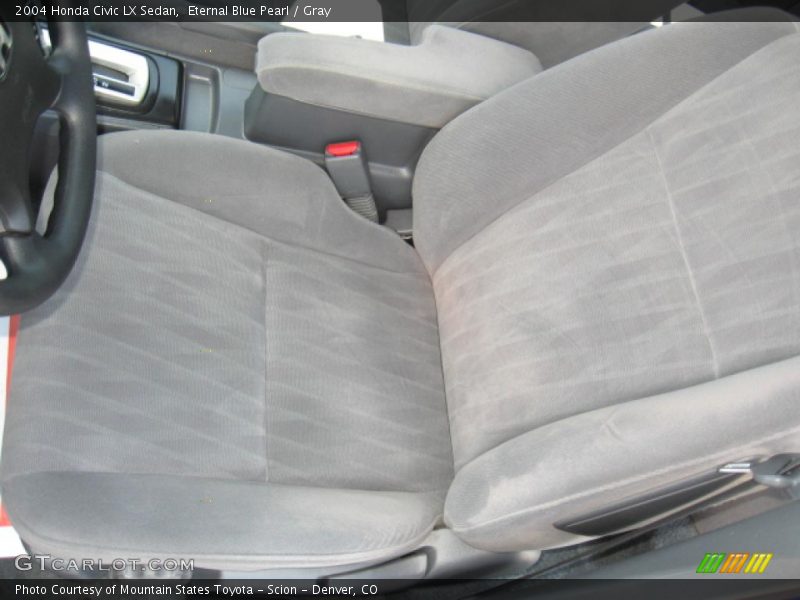 Eternal Blue Pearl / Gray 2004 Honda Civic LX Sedan