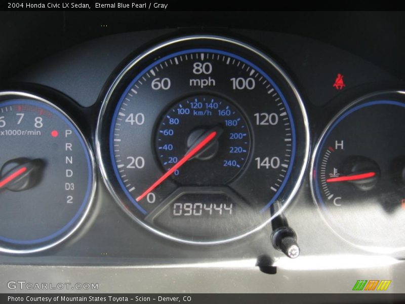 Eternal Blue Pearl / Gray 2004 Honda Civic LX Sedan