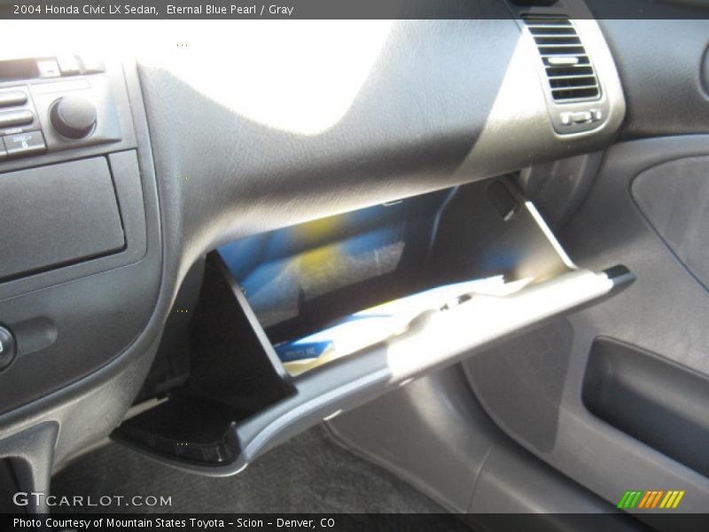 Eternal Blue Pearl / Gray 2004 Honda Civic LX Sedan