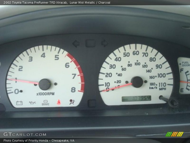 Lunar Mist Metallic / Charcoal 2002 Toyota Tacoma PreRunner TRD Xtracab